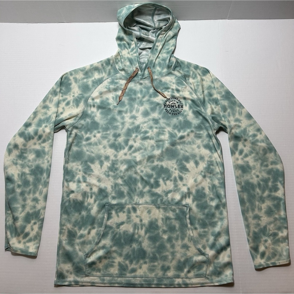 Howler Bros Loggerhead Hoodie Mens Large Blue Rain Camo Sun Shirt Mesh Pullover